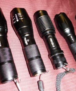 EcoGear FX Complete LED Tactical Flashlight Kit TK120 Flashlight with Rechargeable Battery: High Lumens with 5 Light Modes, Water Resistant, Adjustable Focus Zoom 86 81zGQ0HMPL