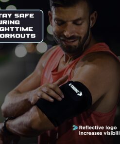 E Tronic Edge Phone Holder for Running, Cell Phone Arm Bands with Reflective Logo, Phone Strap Armband Fits iPhone and Android, Use for Running, Walking, Hiking and Biking, Gray, Medium 20 81zGT5px6aL