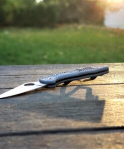 Spyderco Delica 4 Lightweight 7.15" Signature Folding Knife with 2.90" Flat-Ground Steel Blade and High-Strength FRN Handle - PlainEdge Grind Delica 4 Lightweight Flat Ground Grey 31 81zI1pPa3HL