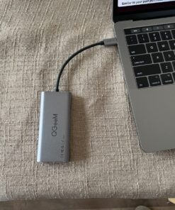 USB C Hub, QGeeM USB C to HDMI Adapter 4k, 7 in 1 USB C Dongle with 100W Power Delivery,3 USB 3.0 Ports, SD/TF Card Reader, Compatible for MacBook Ipad HP Dell XPS and More Type C Device Grey 47 81zJCaY6OAL