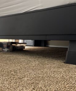 Adjustable Stackable Bed Frame Risers for Elevation & Under-Bed Storage - Heavy-Duty Furniture Riser for Table, Couch, Desk, and Chair - Set of 4 Large & 4 Small Bed Lifts - Black Home It 42 81zJkqLB8KL 1