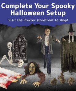 Prextex Skeleton Halloween & Day of The Dead Decoration for Home and Office - 19 Inch Posable Plastic Small Skeleton Toy Halloween Décor with Movable / Bendable Joints and 2 Sets of Body Accessories 19 inches 23 81zJxkwhT5L