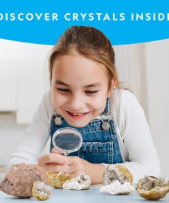 Alternative view of NATIONAL GEOGRAPHIC Break Open 15 Premium Geodes - With Goggles, Detailed Learning Guide, 3 Display Stands, Great STEM Science Toy & Educational Gift