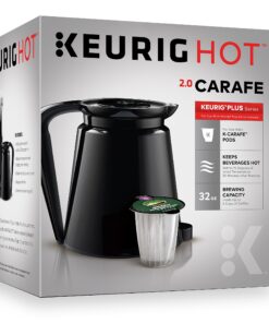 Keurig 2.0 Plastic Carafe 32oz Double-Walled with Easy-Pour Handle, Holds and Dispenses Up to 4 Cups of Hot Coffee, Compatible With Keurig 2.0 K-Cup Pod Coffee Makers, Black 9 81zM39CoxsL