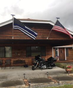 Front Line Flags Flag Pole: 6' Ft Silver Aluminum Flagpole | Spinning and Tangle-Free | Heavy Duty | Wind Resistant and Rust Free Silver Wall Mount Flag Pole P/N FL6S 6ft Silver (Pole Only) 28 81zM6VZz4NL