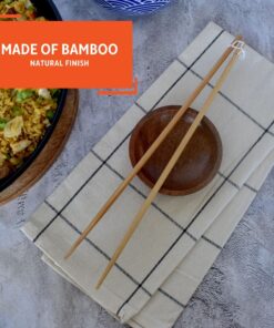 IMUSA 4 Pack 13.5" Bamboo Cooking Chopsticks,Brown Brown 10 81zMCXAcaL