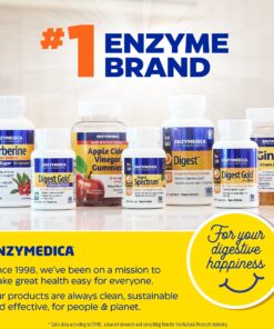 Enzymedica Lypo Gold, Digestive Enzymes for Fat Digestion, Offers Fast Acting Gas & Bloating Relief, 60 Count 60 Count (Pack of 1) Standard Packaging 21 81zMur3oK0L 1
