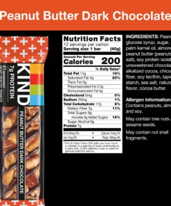 KIND Bars, Peanut Butter Dark Chocolate, Healthy Snacks, Gluten Free, 12 Count 1.4 Ounce (Pack of 12) 21 81zNAU9F8rL