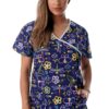 Just Love Women's Scrub Tops Nursing Scrubs X-Small Navy Butterfly With Blue Trim 4 81zOhKirTCL