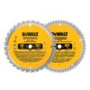 DEWALT 10-Inch Miter / Table Saw Blades, 60-Tooth Crosscutting & 32-Tooth General Purpose, Combo Pack (DW3106P5) Saw Blade Combo Pack, 10 In., 60/32T