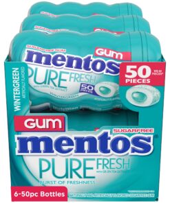 Alternative view of Mentos Pure Fresh Sugar-Free Chewing Gum with Xylitol, Wintergreen, Bulk, 50 Count ( Pack of 6)