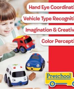 Small World Toys Cars For Toddlers 1-3, Magnetic Tailgate Trio Emergency Vehicle Set, Preschool Mini Car Toys, Fire Engine, Police Car & Ambulance, Toy Car Gifts for Boys and Girls 8 81zQ896pzXL