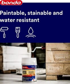 Bondo Home Solutions Wood Filler, Sandable in 15 min, 1.9 lbs with 1 oz Hardener 47 81zQRvkxcUL