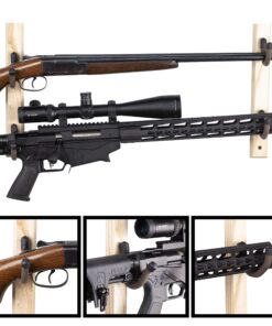 Hold Up Displays - Horizontal Hardwood Gun Rack Firearm Wall Storage for Shotgun and Rifle - USA Made 8 81zQyM8IayL