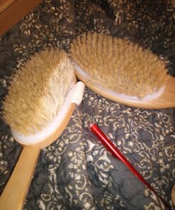 Touch Me 3 Set Body Brush Set - Long Wooden Dry Bath Body Back Brush, Contour Handle Natural Bristle Brush and Facial Brush 28 81zRSLFEjxL