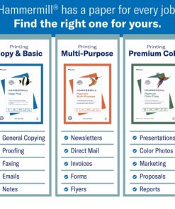Hammermill Printer Paper, 20 lb Copy Plus, 8.5 x 11 - 1 Ream (500 Sheets) - 92 Bright, Made in the USA, 105007R 8.5x11 1 Ream | 500 Sheets 20 81zSlfQ09vL 1