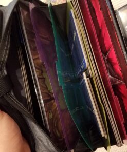 Case-it The Mighty Zip Tab Zipper Binder - 3 Inch O-Rings - 5 Color Tab Expanding File Folder - Multiple Pockets - 600 Sheet Capacity - Comes with Shoulder Strap - Black D-146 Single 34 81zTiqQDqxL