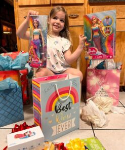 Barbie Dreamtopia Doll, Rainbow Lights Mermaid with Glimmering Light-Up Rainbow Tail, Headband and Blonde Hair Twinkle Lights 36 81zVjJXFoL