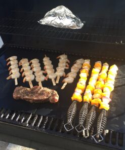 Grillaholics Grill Mats for Outdoor Grill - Set of 2 Heavy Duty & Built to Last BBQ Grill Mats - Make Grilling Easier & Keep Your Grates Looking New - The Perfect Grilling Gift 52 81zWWt8rW7L