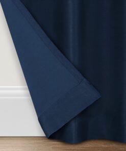 Eclipse Fresno Modern Blackout Thermal Rod Pocket Window Curtain for Bedroom (1 Panel), 52" x 84", Dark Blue 52 in x 84 in 18 81zWYuH7tXL