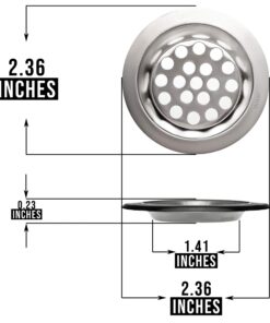 Drain Hair Catcher Commercial 2.5", Sink Stainer Kitchen, Sink Drain Protector, Tub Hair Drain Catcher Over Drain Cover (Pack of 3) 9 81zXaaIy6GL