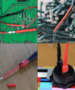 Ginsco 270Pcs 3:1 Shrink Ratio Dual Wall Adhesive Lined Heat Shrink Tubing Tube 6 Size: 3/8",1/4",3/16",1/8",3/32",1/16", 2 Color KIT Black Red 270 30 81zXvctCWgS