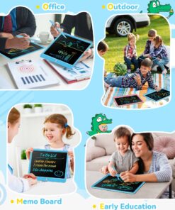 KOKODI 12 Inch LCD Writing Tablet with Anti-Lost Stylus, Erasable Doodle Board Colorful Toddler Drawing Pad, Car Travel School Games Toys for 3 4 5 6 7 8 Kids, Birthday Gift for Girls Boys Adults Blue 17 81zY5xQCr3L