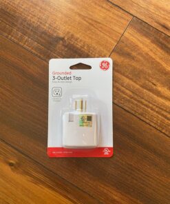 GE 3-Outlet Extender, Grounded Wall Tap, Adapter Spaced, 3-Prong, Multiple Plug, Power Splitter, Cruise Essentials, Use for Home Office School Dorm, UL Listed, White, 58368 1 Pack 3 Outlet | 3-Prong Cube 68 81zYM R2VL