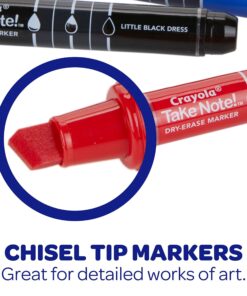 Crayola Low Odor Dry Erase Markers for Kids & Adults, Chisel Tip, Back To School Supplies, 12 Count Highlighters 33 81zZ4KcCAUL 1