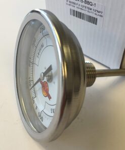 Alternative view of LavaLock® 3" Adjustable Gas Charcoal Smoker Pit Grill BBQ Thermometer Electric Heavy Duty Stainless 2.5" stem