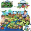 Toyvelt Dinosaur Play Set Dinosaur Toys Includes Dinosaur Figures, Trees, Rocks, Playmat, And A Beautiful Container Create A Dino World Great Gift For Boys & Girls Ages 3,4,5,6, And Up Updated Version 6 81zZttrVEKL
