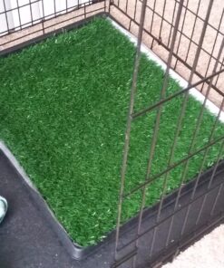 Artificial Grass Puppy Pee Pad for Dogs and Small Pets - 20x25 Reusable 3-Layer Training Potty Pad with Tray - Dog Housebreaking Supplies by PETMAKER Medium 3-Layer System 38 81za5dtqPML