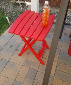 Adams Manufacturing 8500-26-3700 Plastic Quik-Fold® Side Table, Cherry Red 28 81zaCtzjT3L