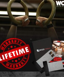 WODFitters Textured Leather Hand Grips for Cross Training, Kettlebells, Powerlifting, Chin Ups, Pull Ups, WODs & Gymnastics – with Grips Storage Pouch Grey Extra Small 11 81zaRG2GjRL