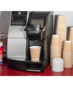 Genuine Joe GJO11260PK Insulated Ripple Hot Cup, 12-Ounce Capacity (Pack of 25),Brown Brown 12 ounces 24 81zb1A33khL