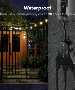 BN-LINK Outdoor 24-Hour Water Resistant Photoelectric Countdown Timer Photocell Light Sensor (2, 4, 6 or 8 Hours Countdown Mode) 3 Grounded Outlets Remote Control (100 ft Range) for Home and Garden Countdown Photocell Remote 28 81zbbe1nsL