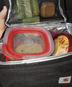 Carhartt Deluxe Dual Compartment Insulated Lunch Cooler Bag, Black Solid 59 81zbgpE1QlL