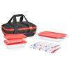 Pyrex Easy Grab 9-Piece Glass Baking Dish Set with Lids and Insulated Carrier, Glass Food Storage Containers with Insulated Bag and Hot/Cold Packs, Non-Toxic, BPA-Free Lids, Bakeware Set