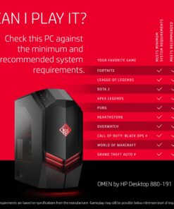OMEN by HP Gaming Desktop Computer, Intel Core i7-9700K Processor, NVIDIA GeForce RTX 2080 Ti 11 GB, HyperX 16 GB RAM, 2 TB hard drive, 512 GB SSD, Windows 10 Home (880-191, Black) i7-9700K Processor | RTX 2080 Ti 11GB 19 81zbis7TgtL
