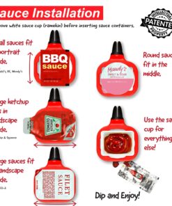 Saucemoto Dip Clip | An in-car sauce holder for ketchup and dipping sauces. As seen on Shark Tank (2 Pack, Black) 2 Pack 21 81zdLTdSakL