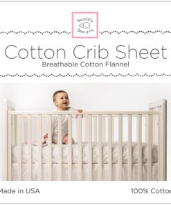 SwaddleDesigns Fitted Crib Sheet/Toddler Sheet, Baby Sleeps Better on Softest Cotton Flannel, Made in USA, Elephant and Pastel Blue Chickies Morning Sky Elephant & Chickies 12 81zgVMB0GhL