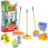Kidzlane Kids Cleaning Set for Toddlers | Kids Broom Set for Kids for Play | Mop and Cleaning Toys Set | Kids Broom and mop Set for Toddlers | Cleaning Toys for Kids Ages 4-8 and Older Housekeeping