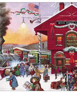 Buffalo Games - Charles Wysocki - Whistle Stop Christmas - 500 Piece Jigsaw Puzzle Red, Violet, Green, 21.25"L X 15"W 21 81zhdZI5c8L
