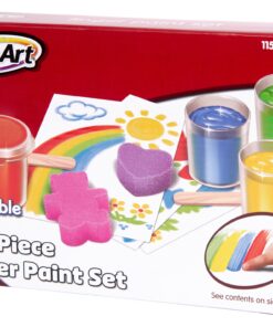 RoseArt Washable Finger Paints Set Includes Paint Paper Sponges and Wood Spatula Packaging May Vary (CYM28) 5 81ziSq6Kb7L