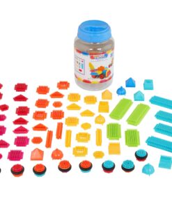 Battat- Bristle Blocks- STEM Interlocking Building Blocks- 80 pc Playset- Reusable Storage Bucket- Developmental Toys for Toddlers & Kids- Big Value Case- 2 Years + 12 81zjZSOyepL