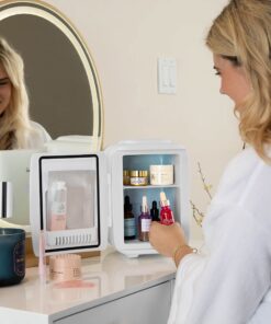 Cooluli Mini Fridge for Bedroom - Car, Office Desk & Dorm Room - Portable 4L/6 Can Electric Plug In Cooler & Warmer for Food, Drinks, Skincare Beauty & Makeup - 12v AC/DC & Exclusive USB Option, White 27 81zkPi2ZnvL