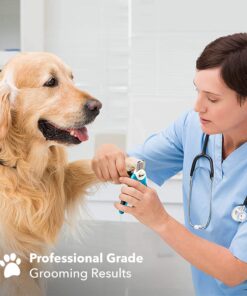 Boshel Dog Nail Clippers and Trimmer with Safety Guard to Avoid Over-Cutting Nails & Free Nail File - Razor Sharp Blades - Sturdy Non Slip Handles - for Safe, Professional at Home Grooming Large/Medium 30 81zlEkL1hTL