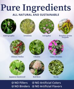 BioPure Cocktail Liposomal Herbal Blend – Potent Formulation of Immune Supportive Tinctures with Phosphatidylcholine to Support Microbial Balance, Effective Lymphatic Circulation & More – 2 fl. oz. 8 81zmxQL9HHL