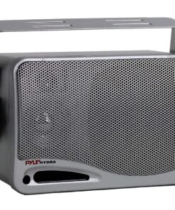 Pyle 3-Way Waterproof Marine Box Speakers - 3.5" 200 Watt Dual Indoor Outdoor Speaker System - Weatherproof/Waterproof Outdoor Speaker - Home, Boat, Pool, Patio Indoor Outdoor Use PLMR24S (Silver) Silver 17 81znbFCKHVL