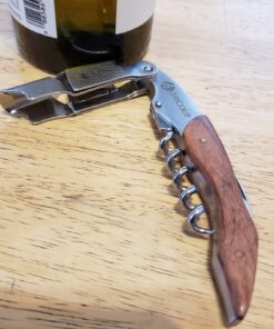Hicoup Wine Opener - Professional Corkscrews for Wine Bottles w/Foil Cutter and Cap Remover - Manual Wine Key for Servers, Waiters, Bartenders and Home Use - Classic Rosewood 48 81zo44KDBQL